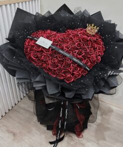 Bó hoa sáp nhũ trái tim