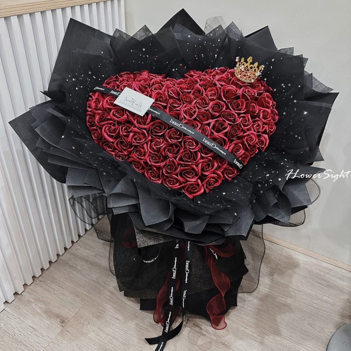 Bó hoa sáp nhũ trái tim