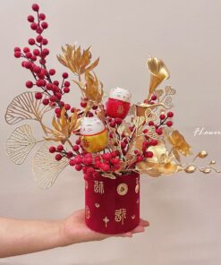 Chậu hoa nhỏ chưng tết