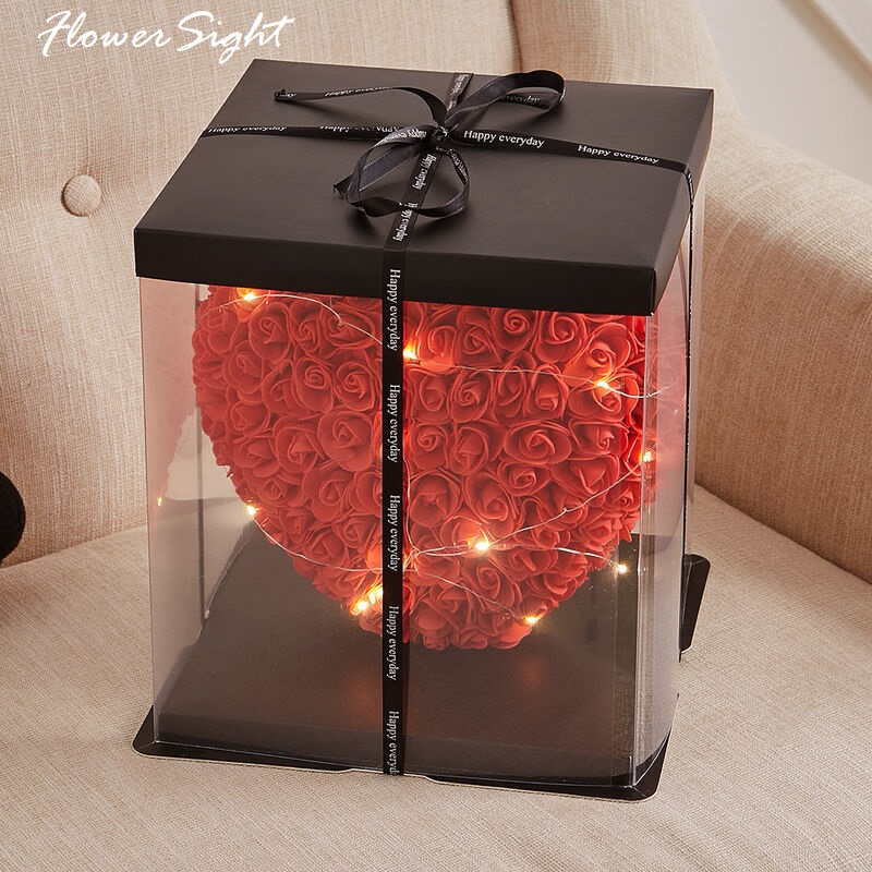 Hộp hoa sáp có đèn độc đáo