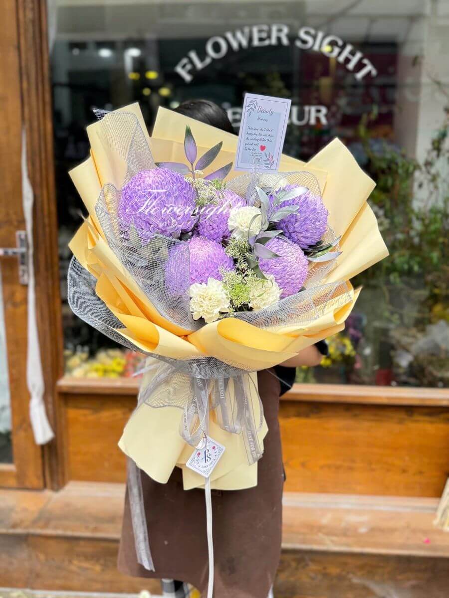 bó cúc mẫu đơn