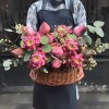 Giỏ hoa sen hồng
