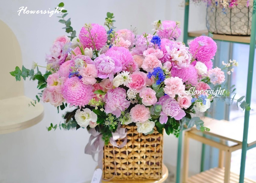 Giỏ hoa tặng mẹ ngày 20-10