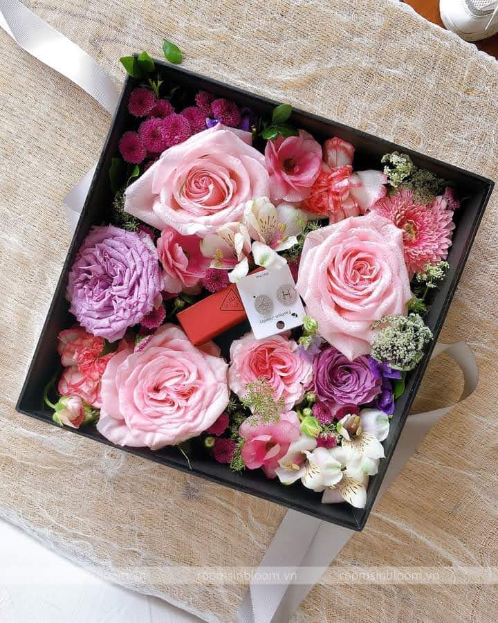 Hộp hoa hình chữ nhật 02