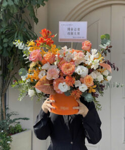 Giỏ hoa hồng môn