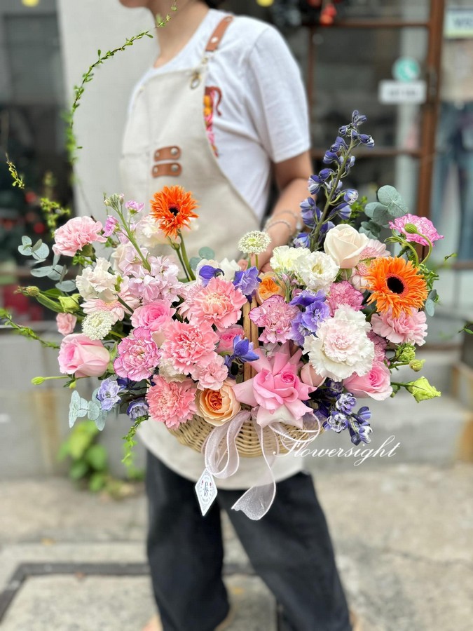 giỏ hoa cát tường đẹp