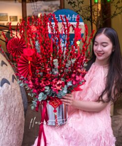 hoa đỏ chưng tết tphcm