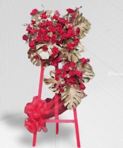 Kệ hoa khai trương màu đỏ