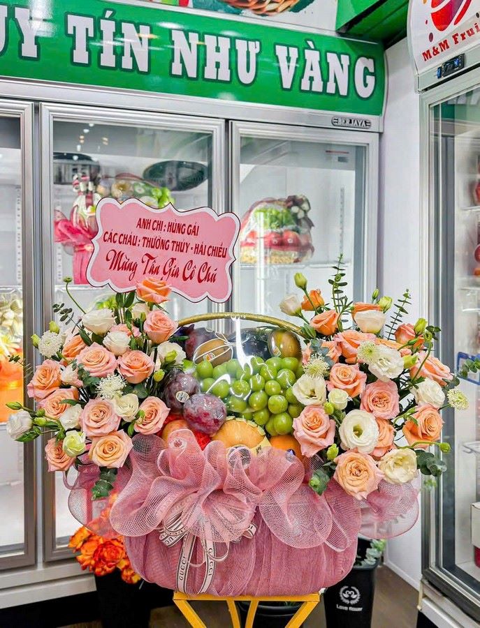 lẵng hoa trái cây