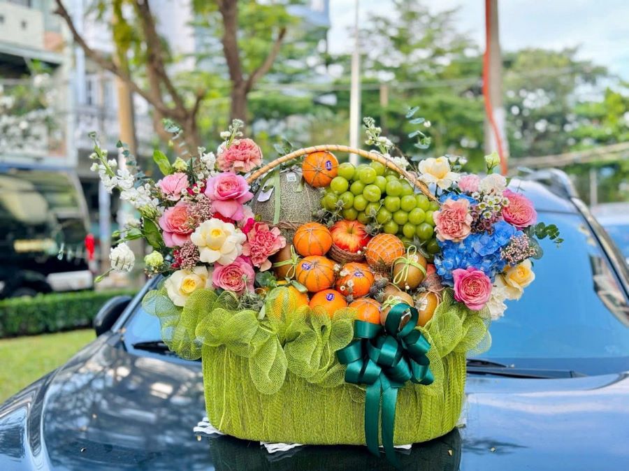 lẵng hoa trái cây