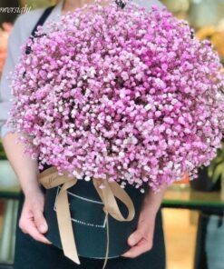 Giỏ hoa Baby hồng Hồn nhiên