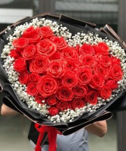 Bó hoa hình trái tim-Treasure