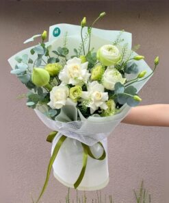 bó hoa xanh lá 300k