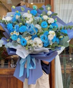 Bó hoa tươi màu xanh Baby ơi