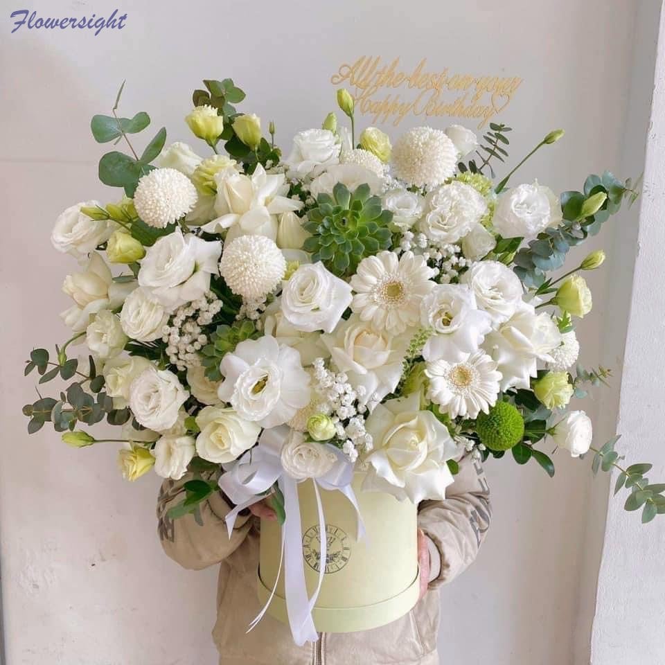 lẵng hoa tặng sinh nhật sếp nam