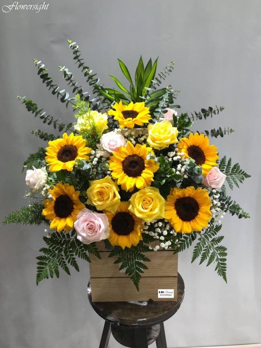 giỏ hoa khai trương