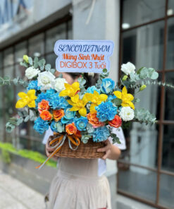 Giỏ hoa chúc mừng
