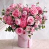 giỏ hoa tươi tông màu hồng Tình đầu