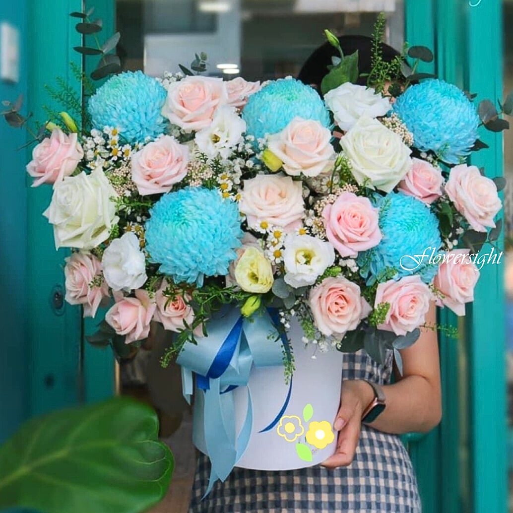 giỏ hoa tươi chúc mừng