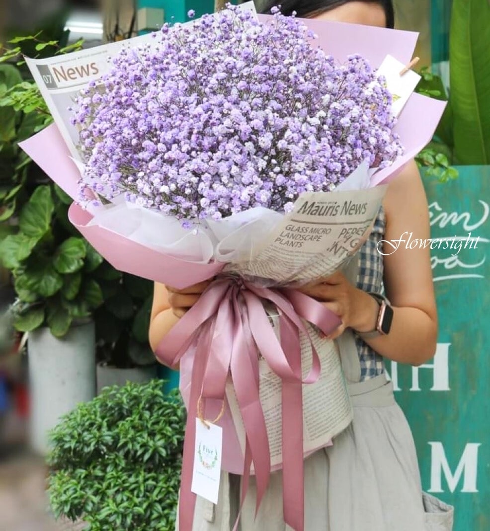 hoa baby tím tặng tốt nghiệp "Ký ức"