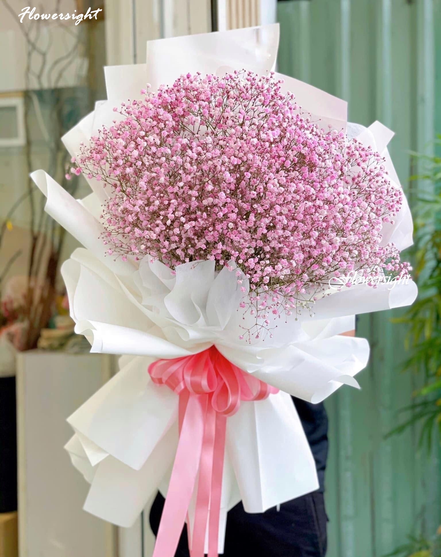 Bó hoa baby hồng đẹp, lãng mạn