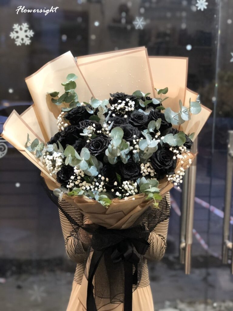 Bó hoa hồng đen tại FlowerSight