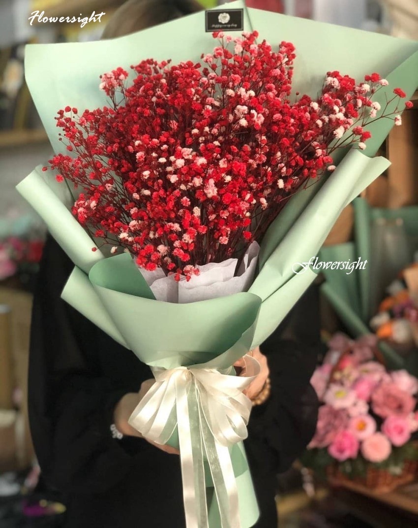 Hoa baby đỏ dành tặng người thương