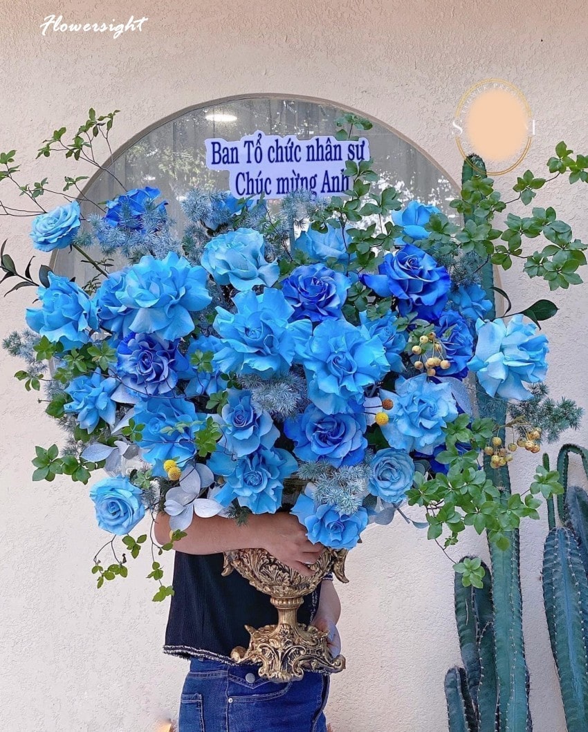 Hoa hồng xanh tặng sinh nhật