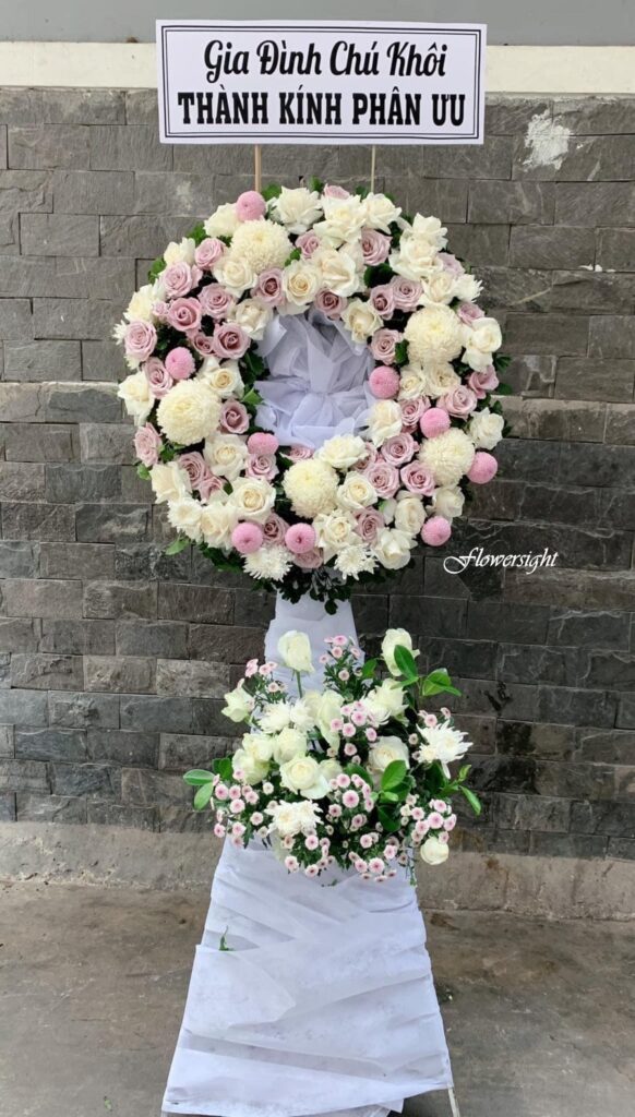 Mẫu vòng hoa cúc để tang