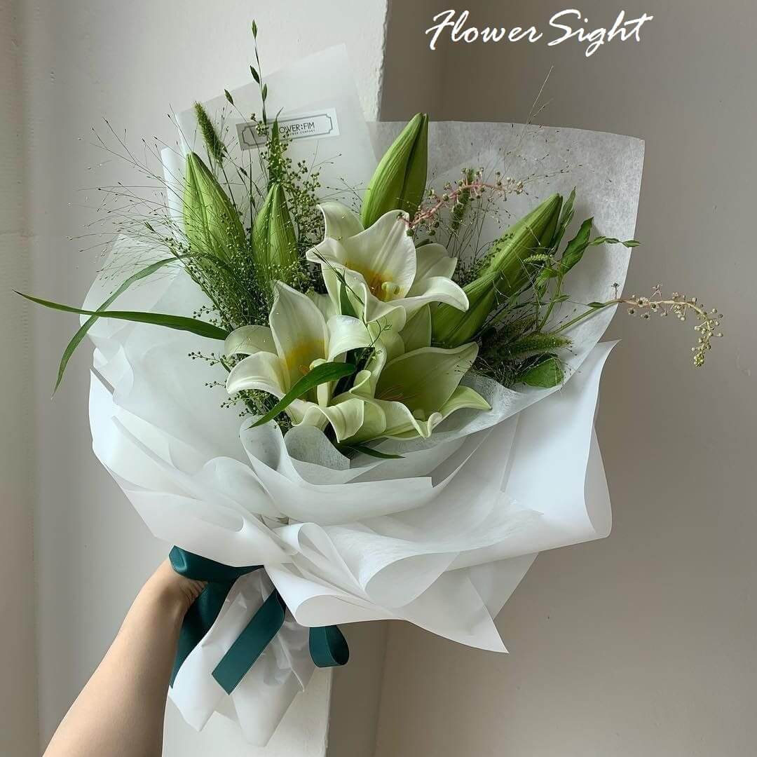 Bó hoa ly dạng dài