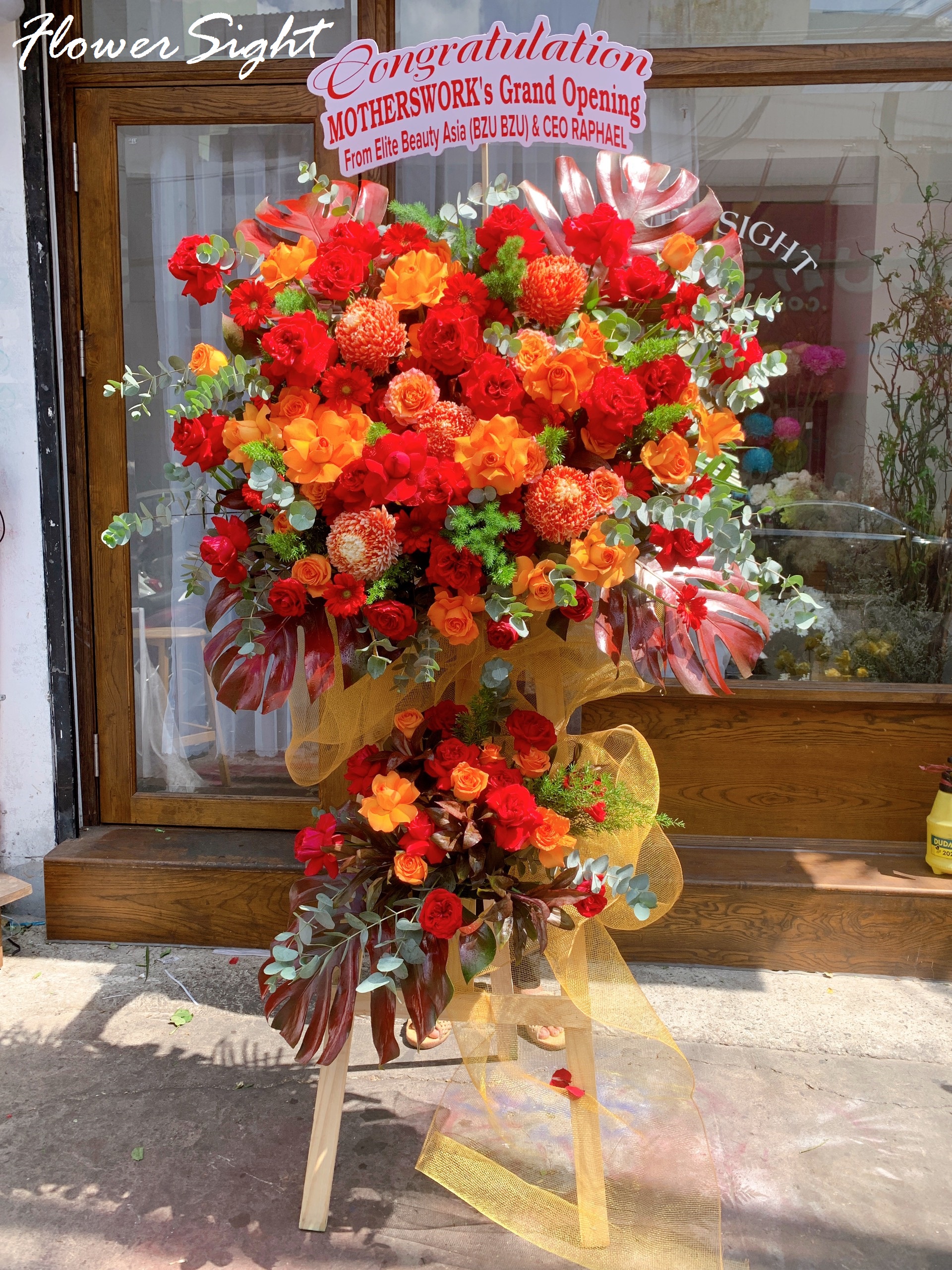 Kệ hoa hồng tặng khai trương