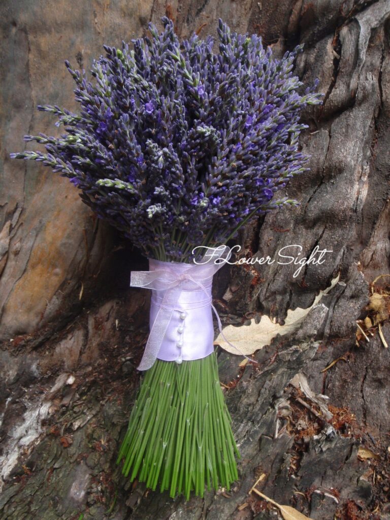 Hoa cưới lavender tượng trưng cho sự hạnh phúc, chung thủy trong tình yêu và cuộc sống hôn nhân