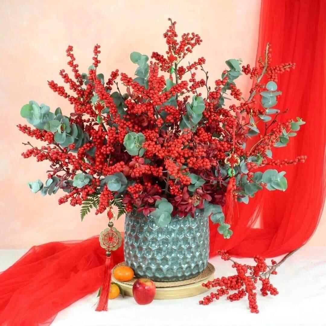 Bình hoa chưng tết "Làn Hương Nồng Tết"