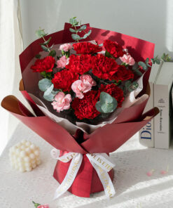 Bó hoa cẩm chướng đỏ