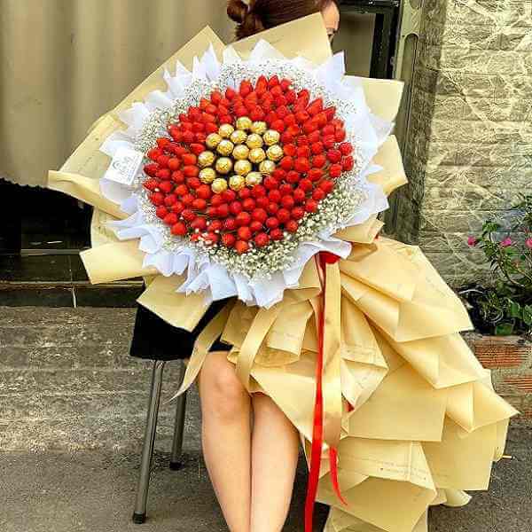 Bó hoa dâu tây socola