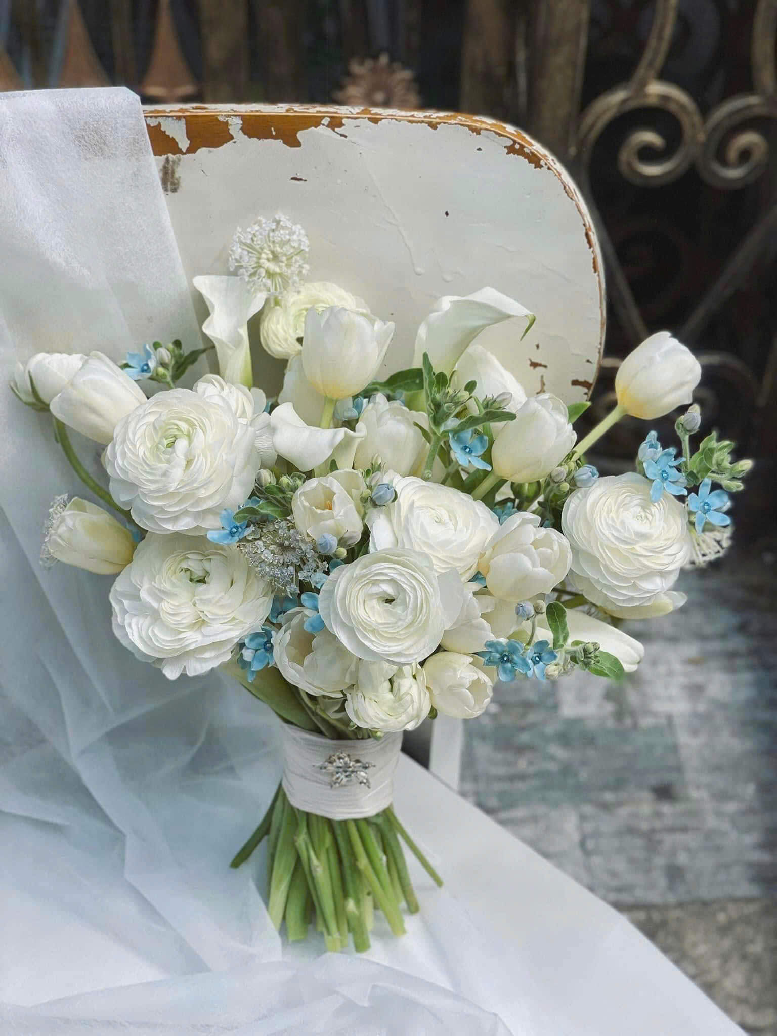 Bó hoa cưới cầm tay mao lương