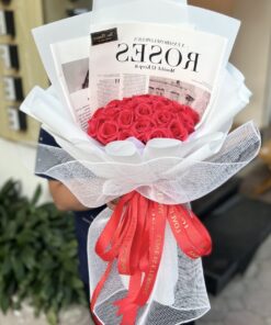 Bó hoa hồng sáp 4 lớp