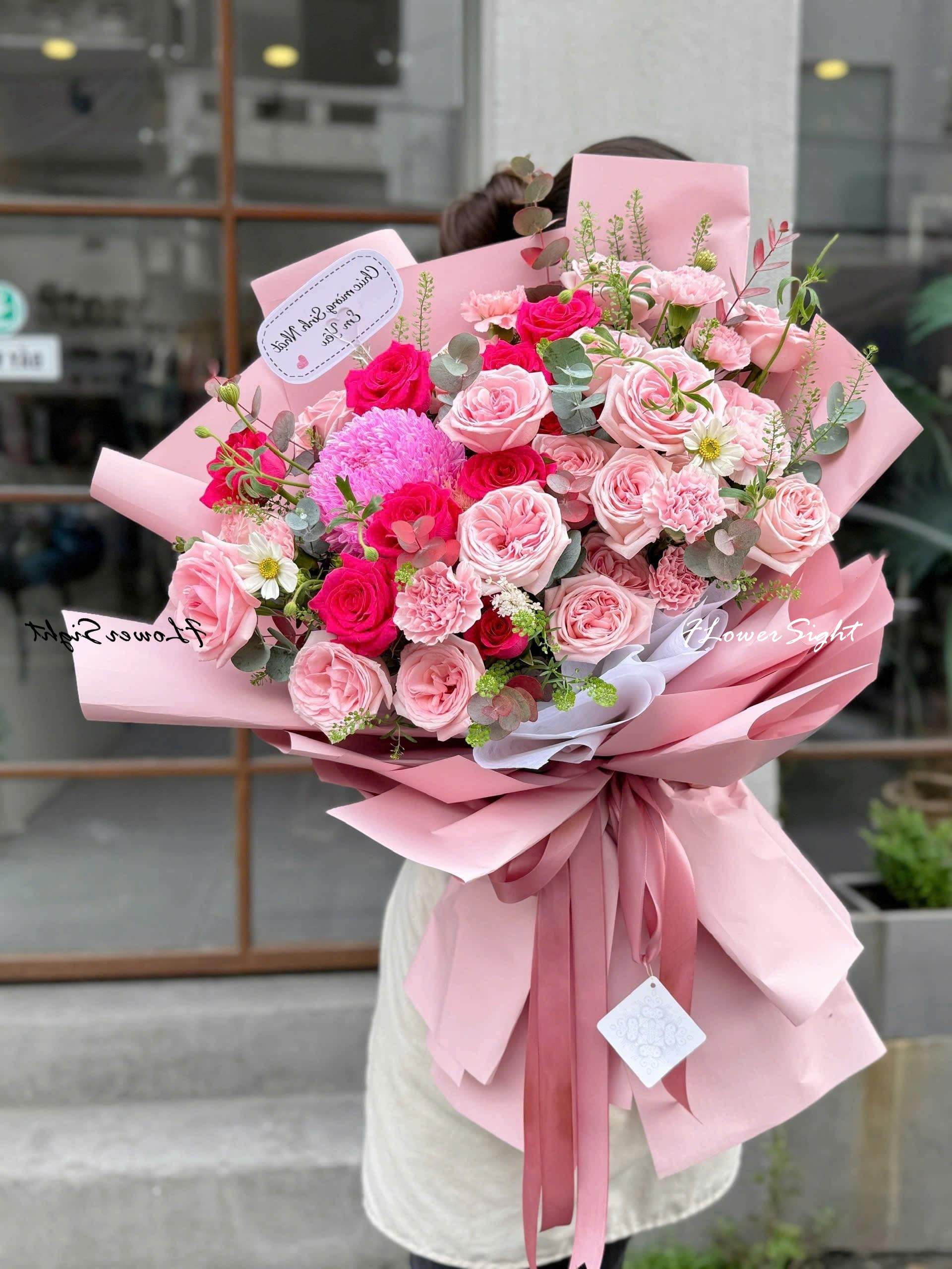 bó hoa hồng ohara hồng