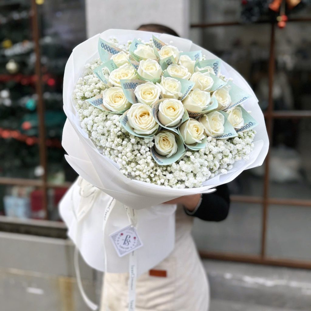 Bó hoa tiền 3 triệu