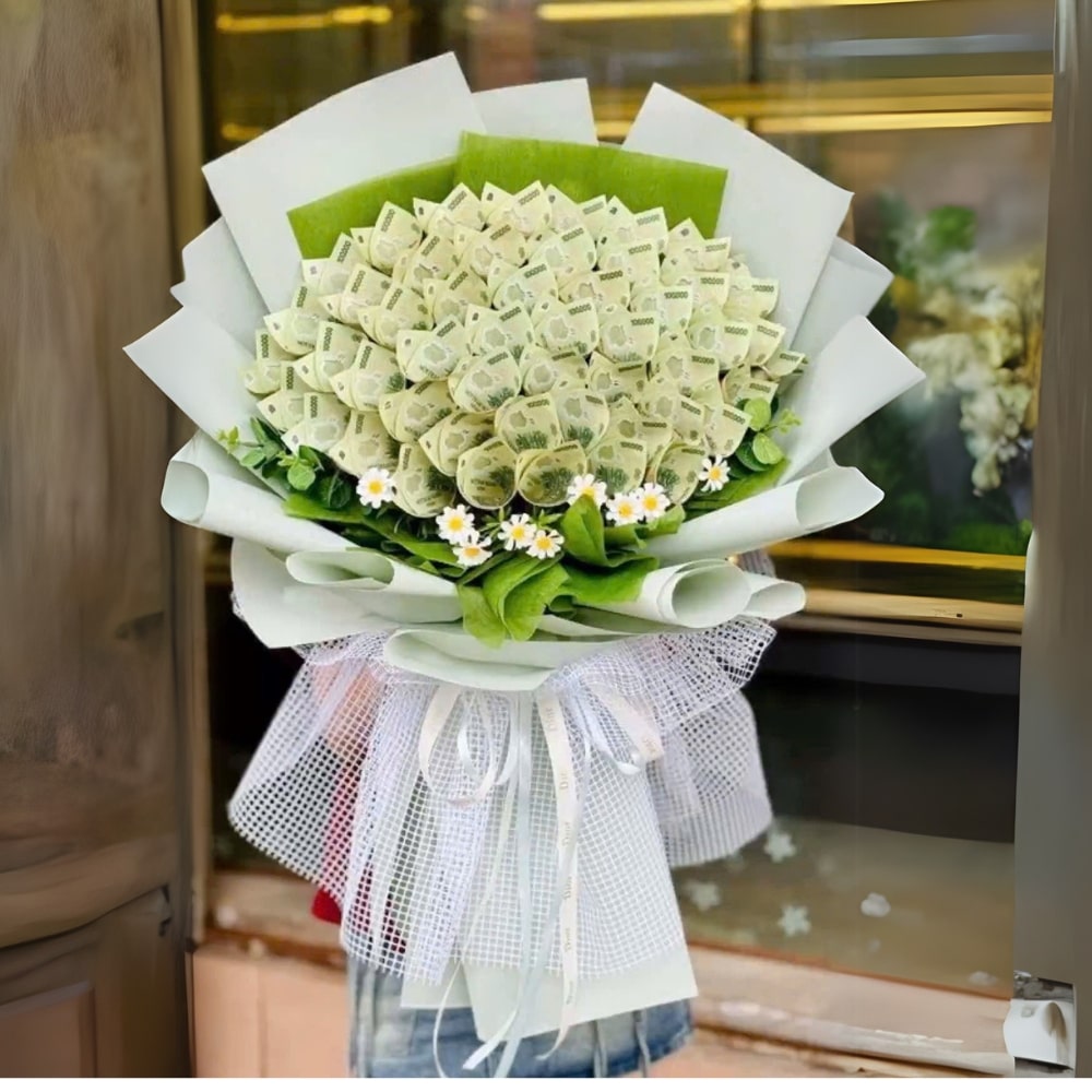 Bó hoa tiền 5 triệu