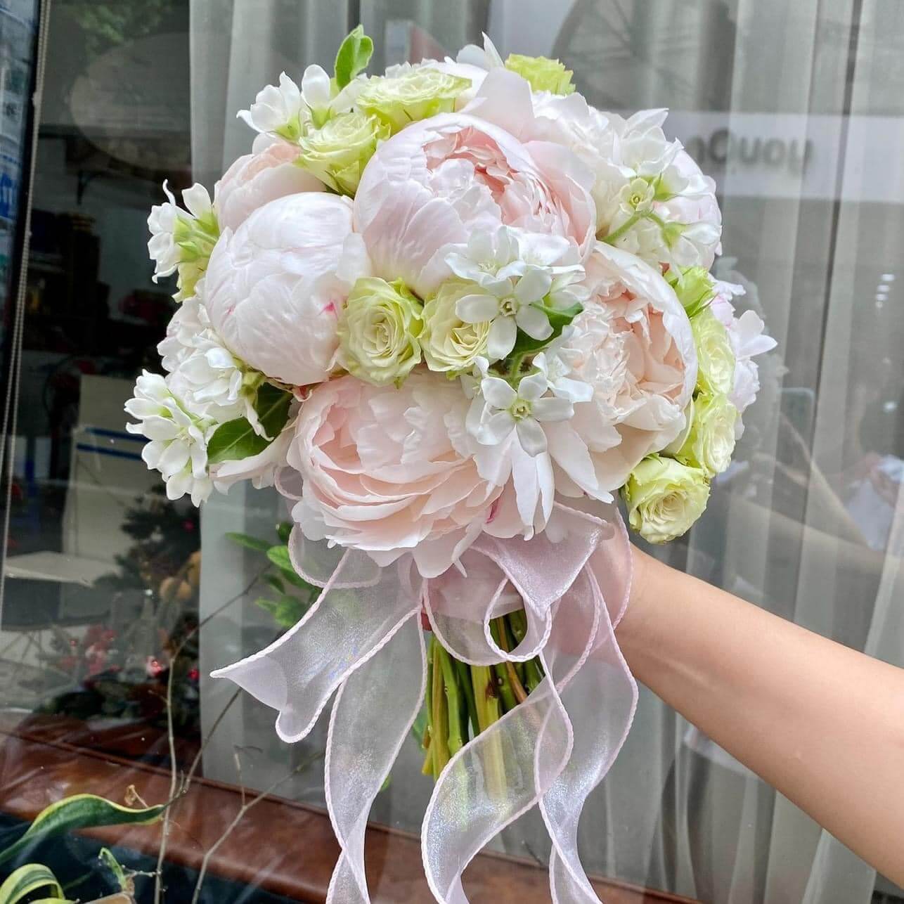 hoa cưới mẫu đơn