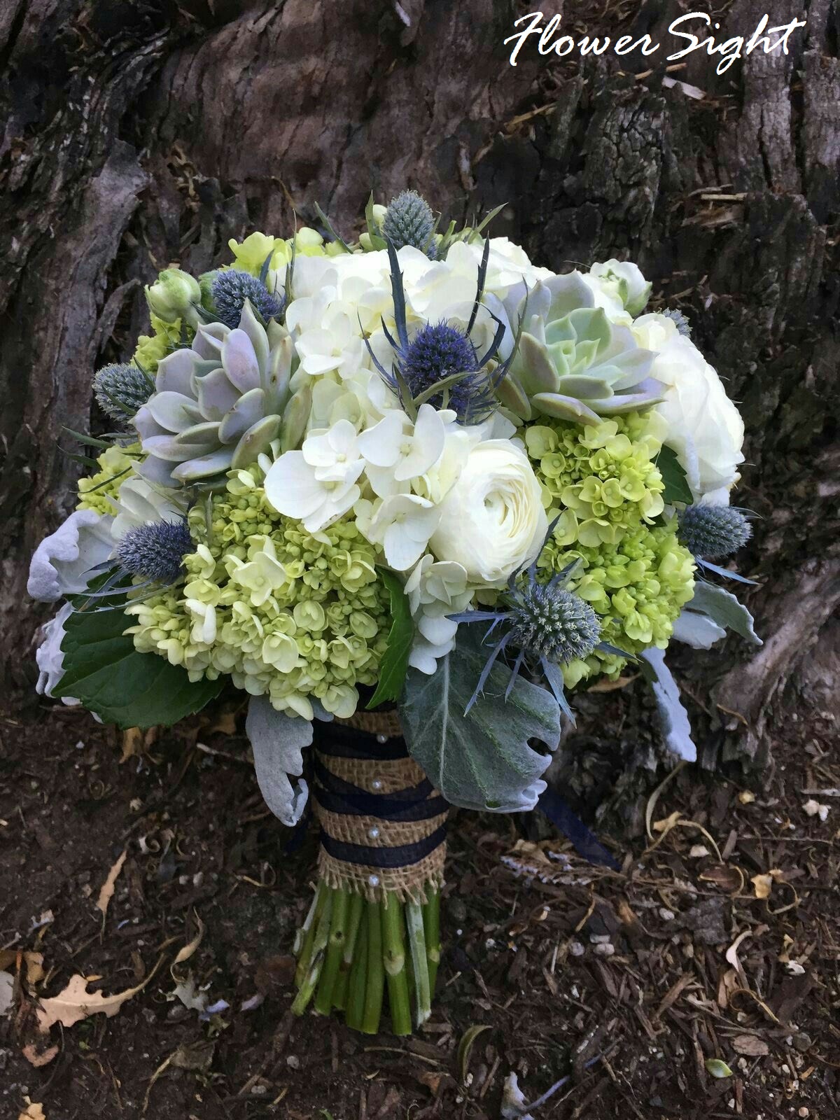 Bó hoa cưới sen đá