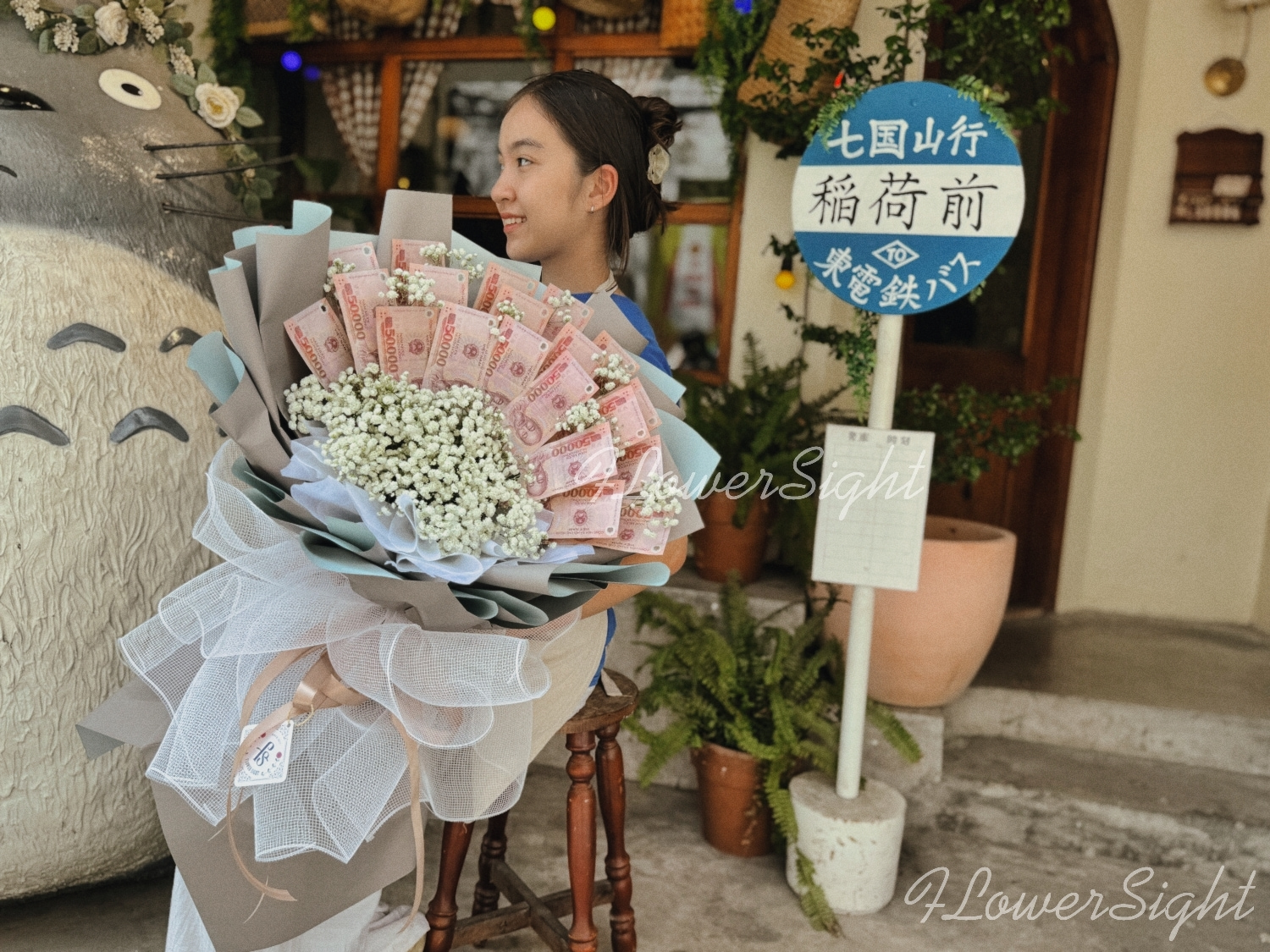 Bó hoa tiền thực tế